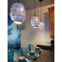 APBEAMLighting 3D Pendant Lighting Colourful Handcrafted Glass Firework Hanging Light for Kitchen Island Restaurant Dining Room