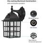 DEWENWILS Dusk to Dawn Outdoor Lighting, Exterior Wall Sconce with Photocell Sensor, E26 Socket, Anti-Rust & Waterproof, Black Wall Light Fixture for Porch, Garage, Doorway