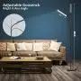 Led Floor Lamp with 4 Color Temperature and Stepless Dimmer, Remote and Touch Control Floor Lamp, Adjustable Gooseneck Standing Lamp for Living Room