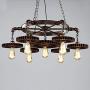 Industrial Metal Pendant Light Retro Iron Gear Chandelier Antique Metal Hanging Ceiling Light Fixture Classic Hanging Light for Dining Living Rooms Kitchen