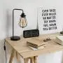 HAITRAL Edison Table Lamp - Industrial Vintage Bedside Nightstand Lamp with Marble Base for Bedroom, Living Room, Guest Room, Office, Black