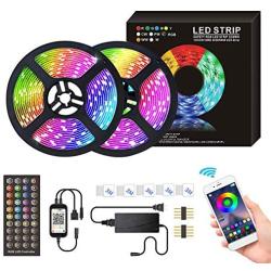 LED Strip Lights RGB Strips 32.8FT Work with Alex Google Assistant WiFi Rope Light APP Controlled Smart Light Strips for Home TV Party