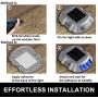 Happybuy Driveway Lights 4-Pack Solar Driveway Lights Bright Blue with Screw Solar Deck Lights Outdoor Waterproof Wireless Dock Lights 6 LEDs for Path Warning Garden Walkway Sidewalk Steps