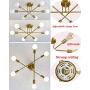 Lights Semi Flush Mount Ceiling Light Contemporary Sputnik Chandelier Lighting Farmhouse Kitchen Light Fixtures for Dining Room Living Room Bedroom Foyer