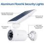 Solar Motion Sensor Light Outdoor of 2, 1400-Lumen 9-Watt(110W Equ.) LED Spotlight, Aluminum Solar Flood Security Emergency Lights for Driveway Patio Garden, 100-Week 100% Free Replacement
