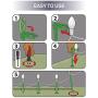 Christmas Light Yard Stakes [Set of 50] Outdoor Light Stakes - 8.5'' Tall - Universal Christmas Pathway Lights On Yards, Driveways - Christmas Yard Stakes - Driveway Christmas Light Stakes - USA Made