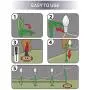 Christmas Light Yard Stakes [Set of 50] Outdoor Light Stakes - 8.5'' Tall - Universal Christmas Pathway Lights On Yards, Driveways - Christmas Yard Stakes - Driveway Christmas Light Stakes - USA Made