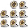 Solar Ground Lights, Disk Lights Waterproof In-Upgraded Outdoor Garden Waterproof Bright in-Ground Lights for Lawn Pathway Yard Driveway, with 8 LED