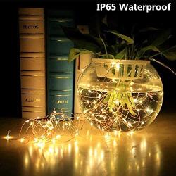 Solar String Lights, Sunlitec 100 LEDs Starry String Lights, Copper Wire Solar Lights Ambiance Lighting for Outdoor, Gardens, Homes, Dancing, Christmas Party 2 Pack