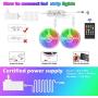 65.6ft/20M Led Strip Lights, Long Smart Music Sync 5050 RGB Color Changing Light Strip Bluetooth APP/IR Remote/Switch Box Control Rope Lights LED Lights for Bedroom,Party,Home Decoration,Festival