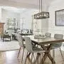 Island Light Fixtures, Rectangular Wood Farmhouse Chandelier for Dining Rooms, 5-Light Kitchen Island Lighting