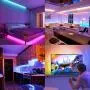 LED Strip Lights, 16.4ft RGB LED Lights Strip 5050 LED Tape Lights,Color Changing Flexible LED Strip Lights with 44 Keys IR Remote for Home Lighting Kitchen Bed Bar Led Lights DIY Home Decoration