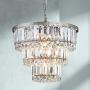 Saint Mossi Modern Crystal Chandelier with 5 Lights and 3-Tier,Raindrop Chandelier with K9 Crystal,LED Pendant Lighting Fixture for Dining Room,Bedroom,Living Room,H12'' X D14'' with Adjustable Chain Saint Mossi Modern Crystal Chandelier with 5 Lights and 3-Tier,Raindrop Chandelier with K9 Crystal,LED Pendant Lighting Fixture for Dining Room,Bedroom,Living Room,H12'' X D14'' with Adjustable Chain