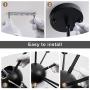 Modern Sputnik Chandeliers 12 Lights Mid Century Vintage Ceiling Light Fixture Industrial Pendant Lighting for Kitchen Dining Room Living Room Bedroom, Black