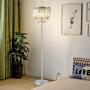 Hsyile Lighting KU300171 Cozy Elegant Modern Creative Crystal Floor Lamp for Living Room,Bedroom,Office,Chrome Finish,3 Lights