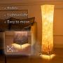 Floor Lamp, CHIPHY Dimmable Standing Lamp, 3 Levels Adjustable Brightness 12W/2 LED Bulbs(2400 Lumens, 100 Watt Equivalent) and Brown Fabric Shade, Modern for Bedroom and Kids Room