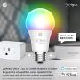 C by GE Smart LED Bulbs + Smart Plug Bundle (2 A19 RGB Light Bulbs + Smart Plug), Kids’ Color Light Bulbs for Bedroom Starter Kit, Google Home and Alexa, Light Bulbs