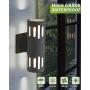 Modern Cylinder Outdoor Wall Light Fixture, LMS Aluminum Waterproof Exterior Wall Sconce, 2 Pack, Sanded Dark Gray Finish, Clear Tempered Glass, LMS-WL6-YT