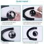 Unique Magnetic Levitation Floating World Map Globe Floating Globe LED Lights Students Business Girlfriend Boyfriend Birthday Gift Desk Decoration-3_inch_Blueball