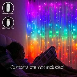 Something Unicorn - LED String Curtain Lights with Dimmer Switch for Teen Room, Girls Room, College Dorm, Nursery, Kids Room Décor. Perfect for Unicorn, Fairy & Rainbow Decoration. (Standard Version)