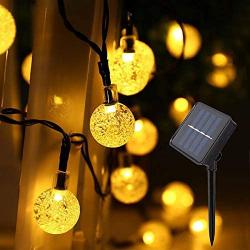 IMOZEN Upgrade 100 LED Solar Globe String Lights Outdoor, 39ft 8 Modes Waterproof String Lights Garden Patio Lights for Yard Home Party Wedding Decoration(Warm White)