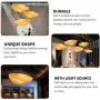 OSALADI Bamboo Woven Pendant Light Antique Lantern Ceiling Lamp Hanging Chandelier Wicker Light with Cloud Shade for Dining Room Living Room Restaurant