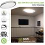 32 Inch Oval LED Ceiling Light, 35W [300W Equivalent] 3100LM,3000K/4000K/5000K Switch BN Finish Dimmable Saturn Flushmount Ceiling Light for Kitchens, Living Room,Closets