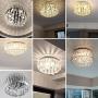 Modern Chandelier Crystals Ceiling Pendant Lighting Flush Mount Ceiling Light Crystal Ball Light Fixture for Hallway Bedroom Living Room Kitchen Island Dining Room (D 50cm/ 8-Light)