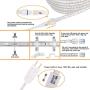 LED Rope Lights Outdoor SURNIE Warm White 50ft Waterproof Flexible, Strip Lights Kit Connectable, Cuttable, 110V 3000K Indoor UL Certified Decorative Lighting Location Garden Stairs Balcony Party…