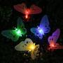 Berocia Butterfly Solar String Lights Outdoor, 12 LED Waterpoof LED Solar Butterfly Lights Outdoor Indoor for Bedroom (Butterfly)