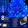 Christmas Tree Lights - 320 LEDs 115ft/35m Memory Function End-to-End 8 Modes Plug in Indoor/Outdoor Waterproof Decorative Fairy Twinkle String Lights for Halloween/Thanksgiving Day/Patio/Room - Blue