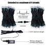 Christmas String Lights Outdoor 110 Feet 300 Led Twinkle Lights with 8 Modes Extendable Mini Fairy Lights Plug in for Indoor Xmas Trees Wedding Decor, Warm White