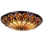 Artzone 16'' 3-Lights Tiffany Ceiling Lights, Stained Glass Lamps, Tiffany Ceiling Lamp, Flush Mount Ceiling Lights, Tiffany Lamp for Bedroom, Tiffany Flush Mounted Ceiling Lights