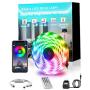 Smart Led Strip Lights APP Controlled, KSQ 32.8ft RGB LED Strip Lights Bluetooth for Bedroom Décor, Premium SMD5050 Timing& Music Sync& Remote Control LED Light Strip for Living Room Party Kitchen Bar