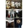 GDNS Chandeliers Firework LED Light Stainless Steel Crystal Pendant Lighting Ceiling Light Fixtures Chandeliers Lighting,Dia 23.5 inch