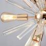 Saint Mossi 9-Light Vintage Pendant E26 Base Modern Gold Sputnik Hanging Light Crystal Industrial Hanging Pendant Light Fixture for Kitchen Dining Room Bedroom