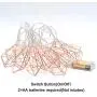 Twinkle Star 10 LED 6.6 ft Diamond String Lights Battery Operated, Geometric String Lights Warm White, Rose Gold Metal Lamps Decor for Indoor Wedding Party Bedroom Christmas