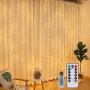 Window Curtain Lights, 8-Lighting Modes, 100-LED 9.8X9.8 Ft Dimmable String Lights with Remote, Christmas Twinkle Lights for Bedroom, Party, Wedding Decorations (Warm White) Window Curtain Lights, 8-Lighting Modes, 100-LED 9.8X9.8 Ft Dimmable String Lights with Remote, Christmas Twinkle Lights for Bedroom, Party, Wedding Decorations (Warm White)