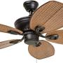 Harbor Breeze Cedar Shoals 44-in Oil Rubbed Bronze Indoor/Outdoor Ceiling Fan with Light Kit