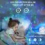 Star Projector,Galaxy Projector for Bedroom,Night Light with Moon & Clouds LED Light Projecting with 6 Projection Mode&10 Clouds Color,Adjustable Brightness Galaxy Light for Baby Kids/Party/Wedding