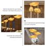 OSALADI Bamboo Woven Pendant Light Antique Lantern Ceiling Lamp Hanging Chandelier Wicker Light with Cloud Shade for Dining Room Living Room Restaurant