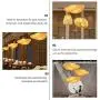 OSALADI Bamboo Woven Pendant Light Antique Lantern Ceiling Lamp Hanging Chandelier Wicker Light with Cloud Shade for Dining Room Living Room Restaurant