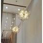 GDNS 12 Pcs Lights Chandeliers Firework LED Light Stainless Steel Crystal Pendant Lighting Ceiling Light Fixtures Chandeliers Lighting,Dia 23.5 inch
