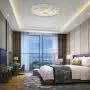 LITFAD Crystal Drum Flush Mount Lamp Contemporary Multi-Head Flush Mount Ceiling Light Modern Luxury LED Ceiling Lamp Chandelier in Chrome for Bedroom Dining Room Hotel Foyer Entry - 23.5'' W