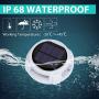 GIGALUMI Solar Deck Lights Outdoor, Solar Ground Lights with 5 Lighting Modes, Bright RGB Color Waterproof Disk Lights for Dock, Garden, Ground, Stair, Driveway, Pathway, Landscape（8 Pack）