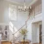 Derksic 5-Light French Country Chandelier Rustic Imitation Wood Farmhouse Chandelier for Dining Room Living Room Bedroom Kitchen Stairway