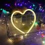 Heart Neon Signs for Wall Decor,USB or Battery Decor Light,Neon Light for Bedroom,LED Neon Decorative Lights for Christmas,Party,Girls Living Room(Warm White)