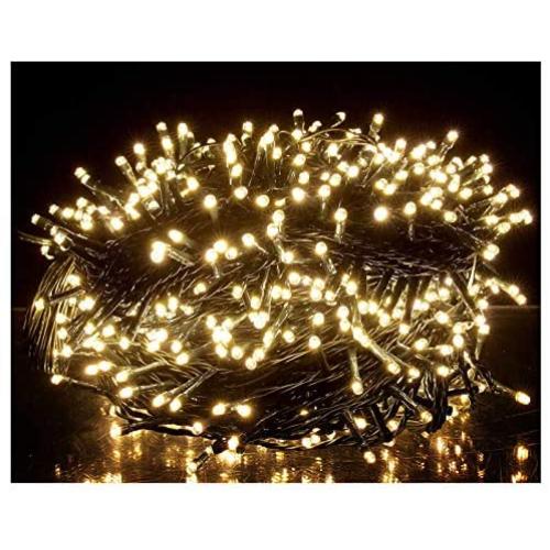 OZS-115Ft 300LED Super Bright Christmas String Lights Indoor/Outdoor, Waterproof 8 Modes (UL Certified), Green Wire Christmas Lights for Xmas Tree Garden Patio Decor (Warm White Unextendable)