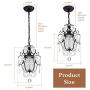 ELLI-Riz Chandelier Light Fixture, Black Crystal Light Fixture, 1 Light Small Chandelier, Iron Chandelier Lighting, Antique Chandeliers for Bedroom, Girls Room, Bathroom, Farmhouse
