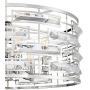 Smart Polished Nickel Pendant Chandelier 20'' Wide Modern Clear Crystal 6-Light Fixture for Dining Room House Foyer Kitchen Island Entryway Bedroom Living Room - Possini Euro Design